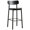 Woud Soma bar stool, 75 cm, black painted ash