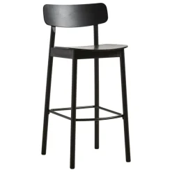 Woud Soma bar stool, 75 cm, black painted ash