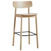 Woud Soma bar stool, 75 cm, white lacquered oak