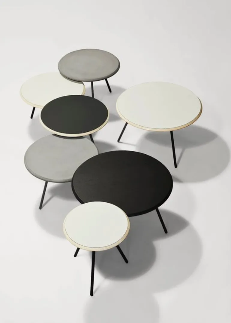 Woud Soround coffee table, 75 cm, h. 40,5 cm, black painted ash