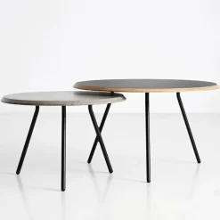 Woud Soround coffee table, 60 cm, concrete top