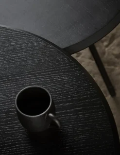 Woud Soround coffee table,  60 cm, h. 44,5 cm, black painted ash