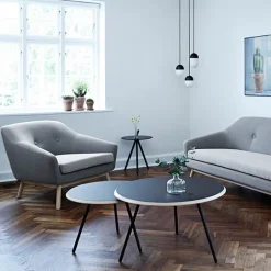 Woud Soround coffee table, 60 cm, charcoal black nano laminate