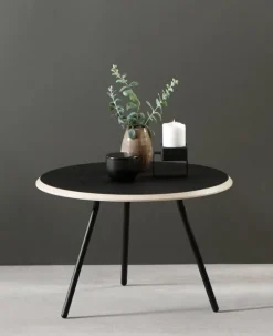 Woud Soround coffee table, 60 cm, charcoal black nano laminate