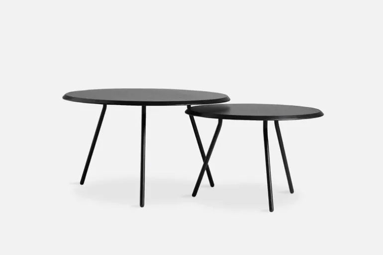 Woud Soround coffee table, 60 cm, h. 40,5 cm, black painted ash