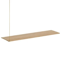 Woud Stedge add-on shelf, 80 cm, white lacquered oak - brass
