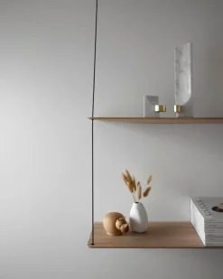 Woud Stedge add-on shelf 60 cm, white pigmented lacquered oak