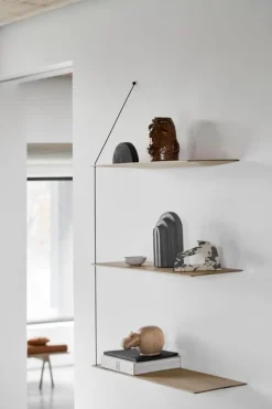 Woud Stedge add-on shelf 80 cm, white pigmented lacquered oak