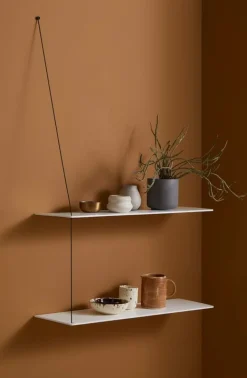 Woud Stedge add-on shelf 60 cm, white painted oak