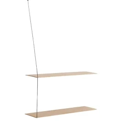 Woud Stedge shelf 80 cm, white pigmented lacquered oak