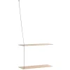 Woud Stedge shelf 60 cm, white pigmented lacquered oak