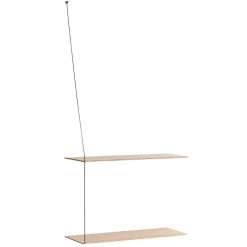 Woud Stedge shelf 60 cm, white pigmented lacquered oak