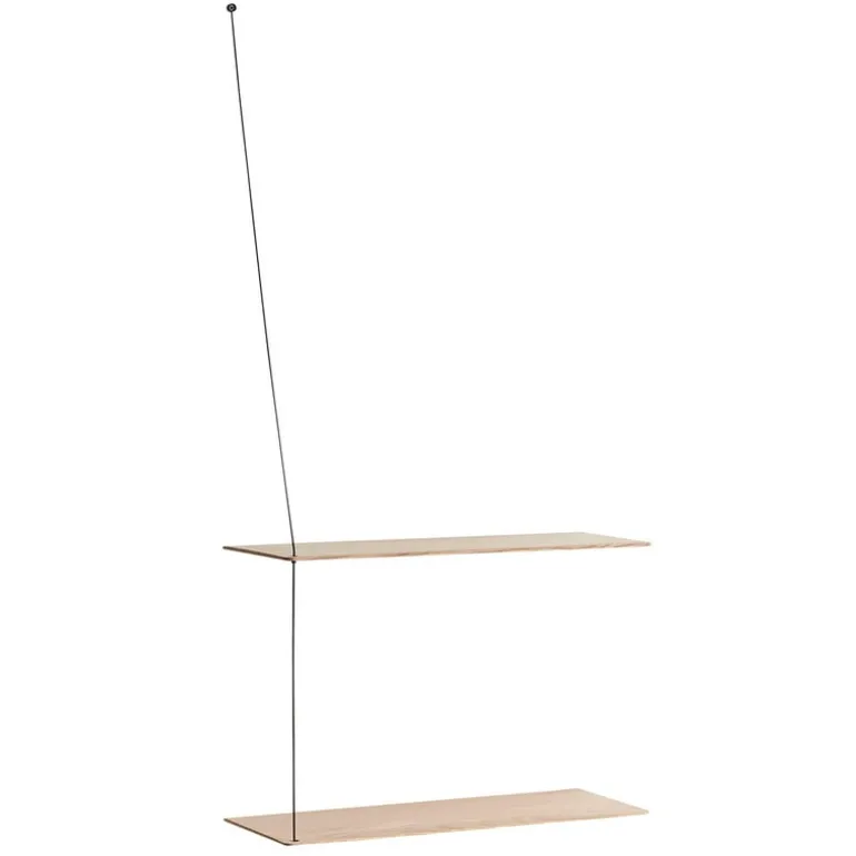 Woud Stedge shelf 60 cm, white pigmented lacquered oak