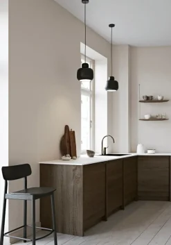 Woud Stone pendant, large, black