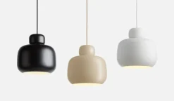 Woud Stone pendant, large, white