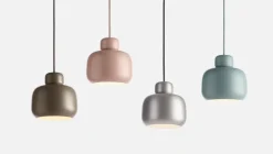 Woud Stone pendant, small, dusty rose