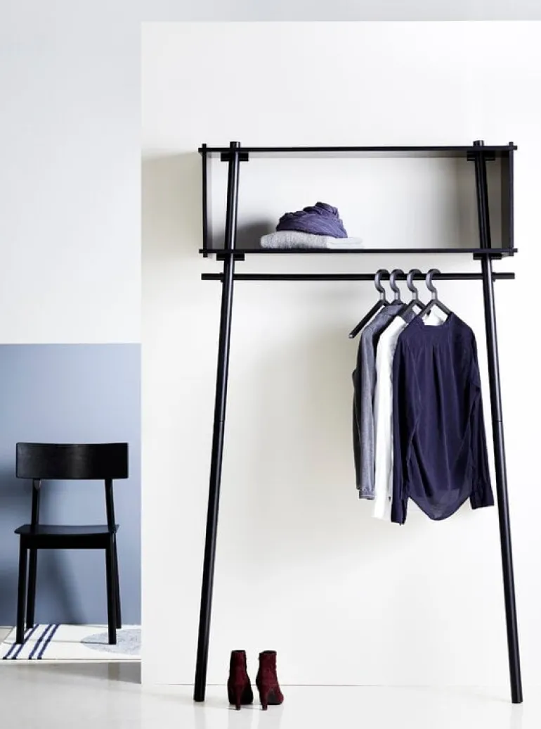 Woud Töjbox coat rack, large, black