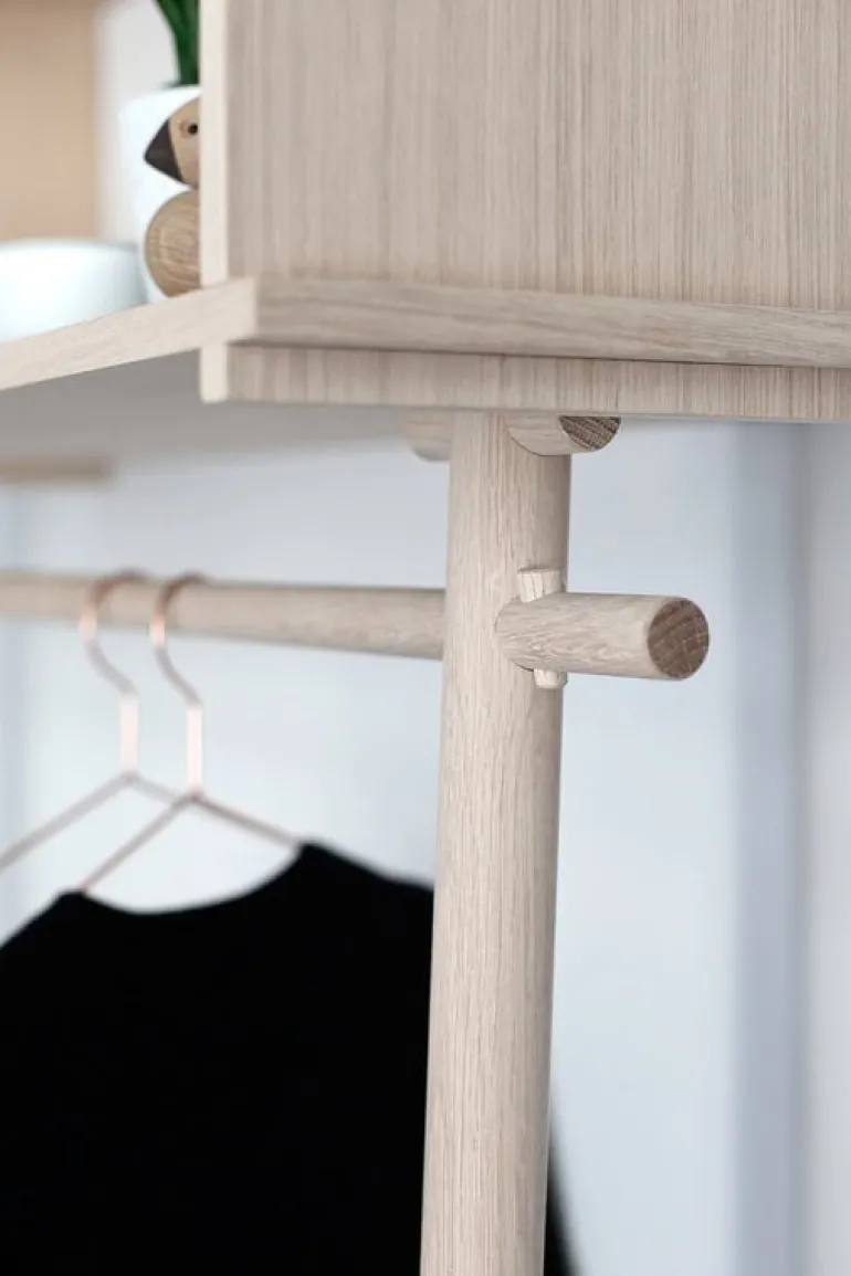 Woud Töjbox coat rack, large, oak