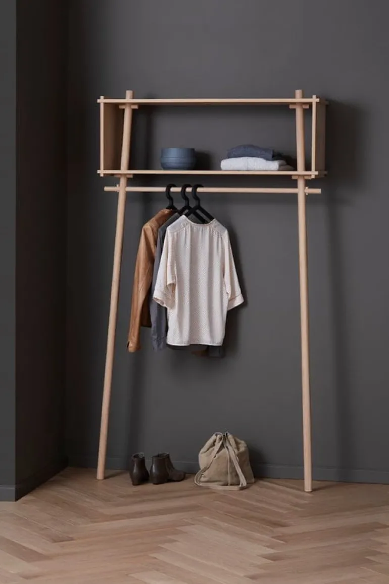 Woud Töjbox coat rack, large, oak