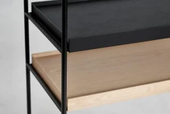 Woud Tray shelf, high, 1+2 oak - 1+2 black