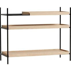 Woud Tray shelf, low, oak