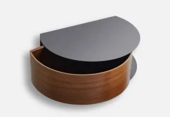 Woud Wallie wall drawer, walnut - black