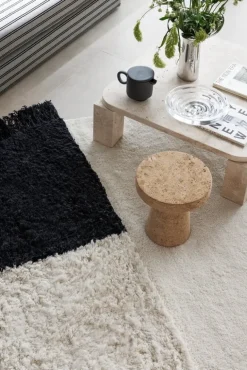 Woven Works Arc rug, black and white