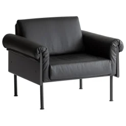 Yrjö Kukkapuro Ateljee lounge chair, black - black leather