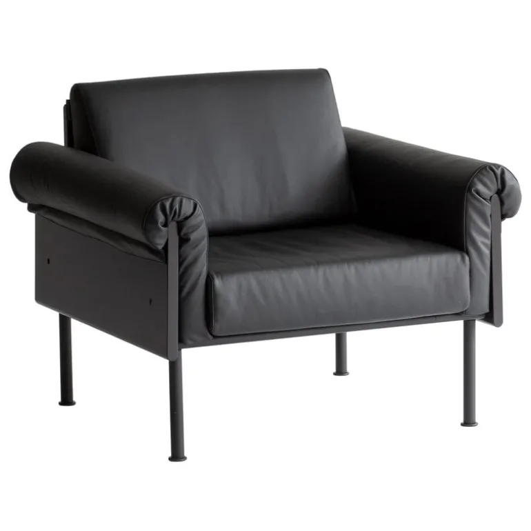 Yrjö Kukkapuro Ateljee lounge chair, black - black leather
