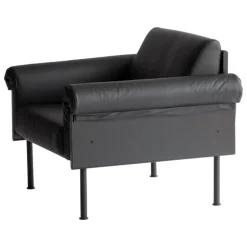 Yrjö Kukkapuro Ateljee lounge chair, black - black leather