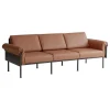 Yrjö Kukkapuro Ateljee 3-seater sofa, black - cognac leather