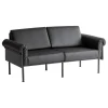 Yrjö Kukkapuro Ateljee 2-seater sofa, black - black leather