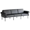 Yrjö Kukkapuro Ateljee 3-seater sofa, black - black leather