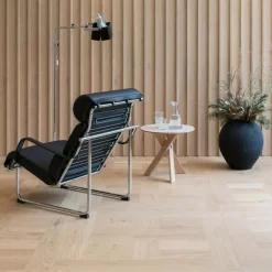Yrjö Kukkapuro Remmi lounge chair, chrome - black leather