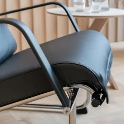 Yrjö Kukkapuro Remmi lounge chair, chrome - black leather
