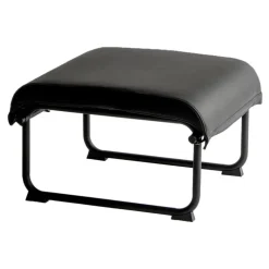 Yrjö Kukkapuro Remmi ottoman, black - black leather