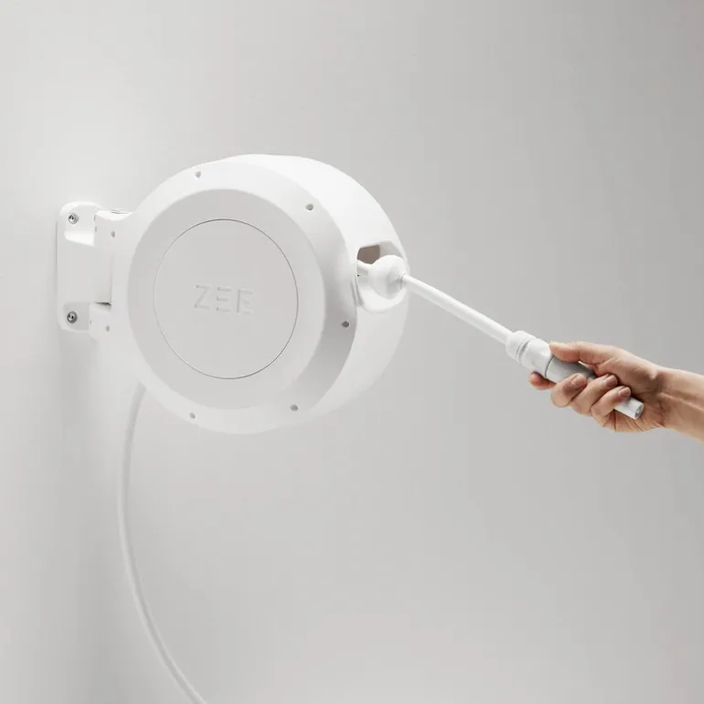 ZEE Mirtoon hose reel, 10 m, white